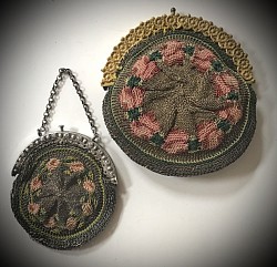 Metal and fiber design coin purses