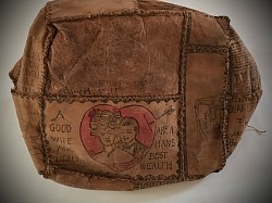 Rare Leather Postcard purse bottom