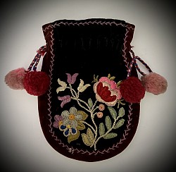 Victorian Bag with pom poms