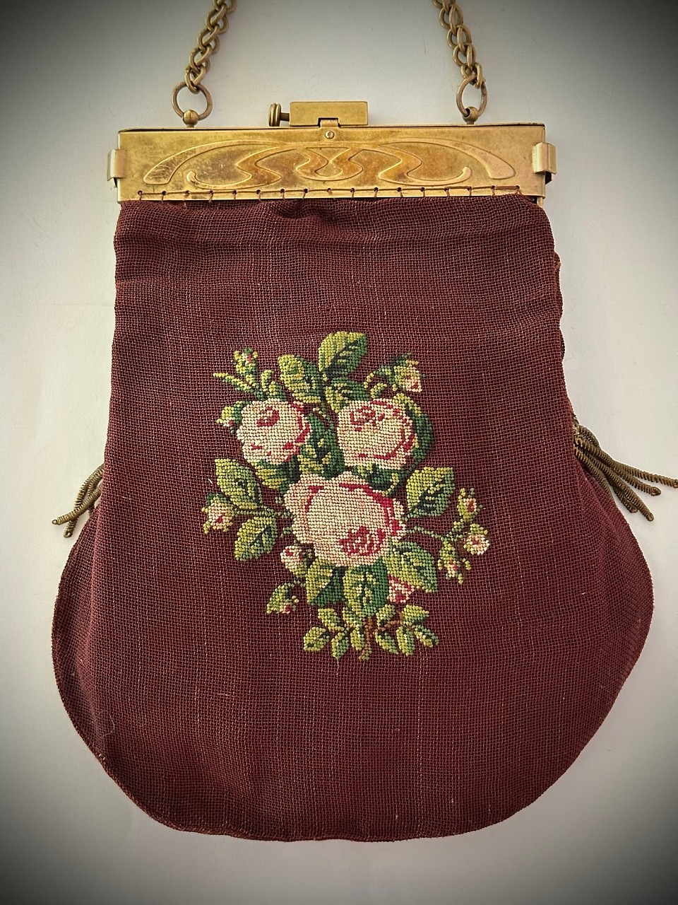 1900-1920 Revival with colored screen embroidered