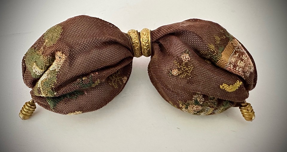 Regency embroidered netted Miser Purse with very fine details