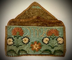 1700’s embroidered Pocketbook, possibly American